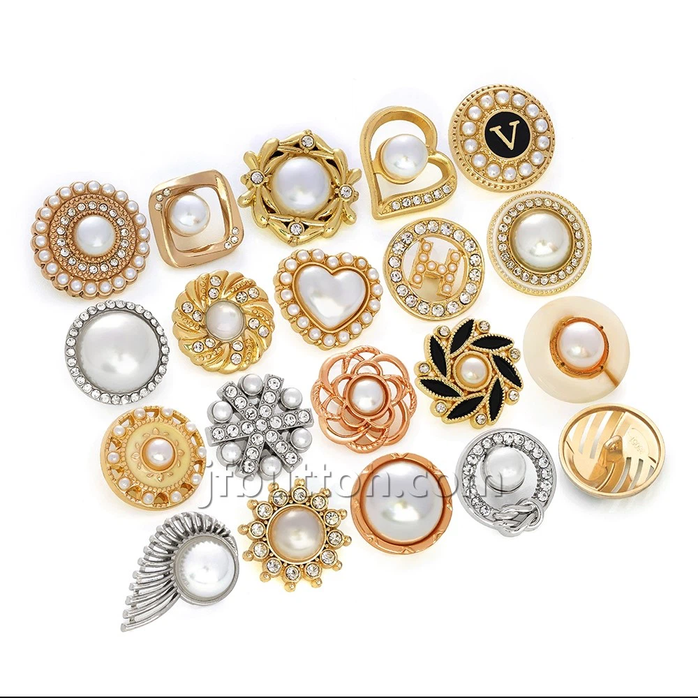 Pearl & Rhinestone Shank Buttons Pearl & Rhinestone Shank Buttons